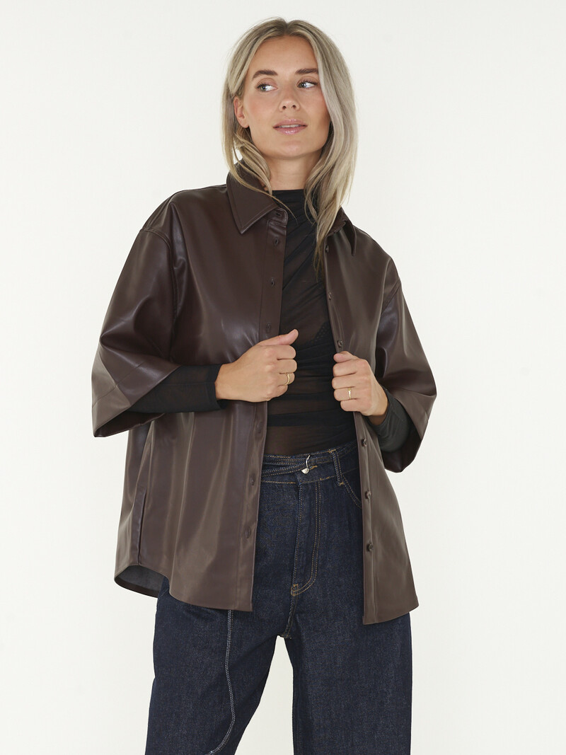 EDITED Jaliyah Shirt - Chocolate Plum