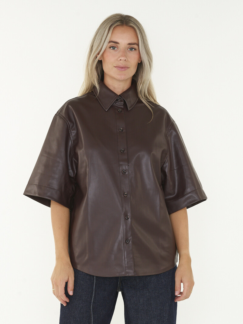 EDITED Jaliyah Shirt - Chocolate Plum