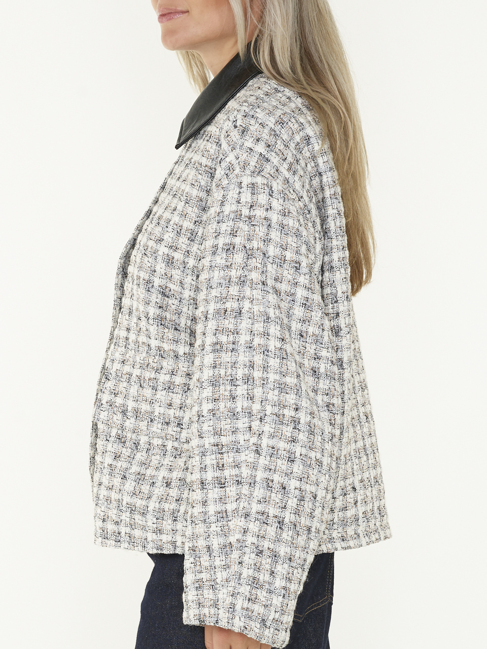 EDITED Xina Tweed Jas - Gebroken Wit