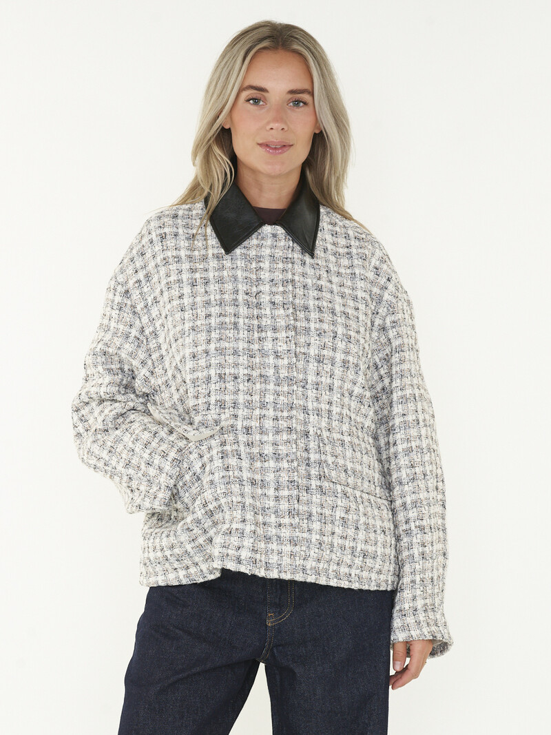 EDITED Xina Tweed Jacket - Off White