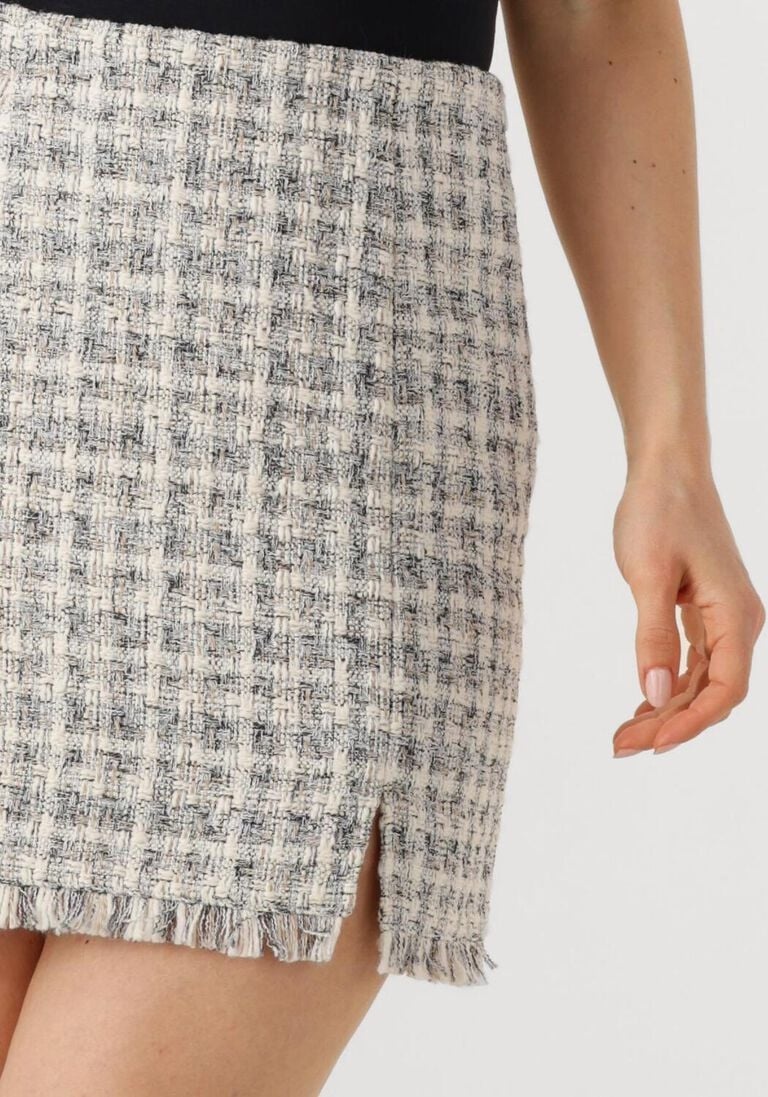 EDITED Ellinor Tweed Skirt - Off White