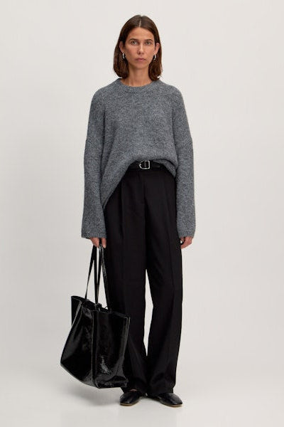 EDITED Oversized Ulva Flower Sweater - Grijs