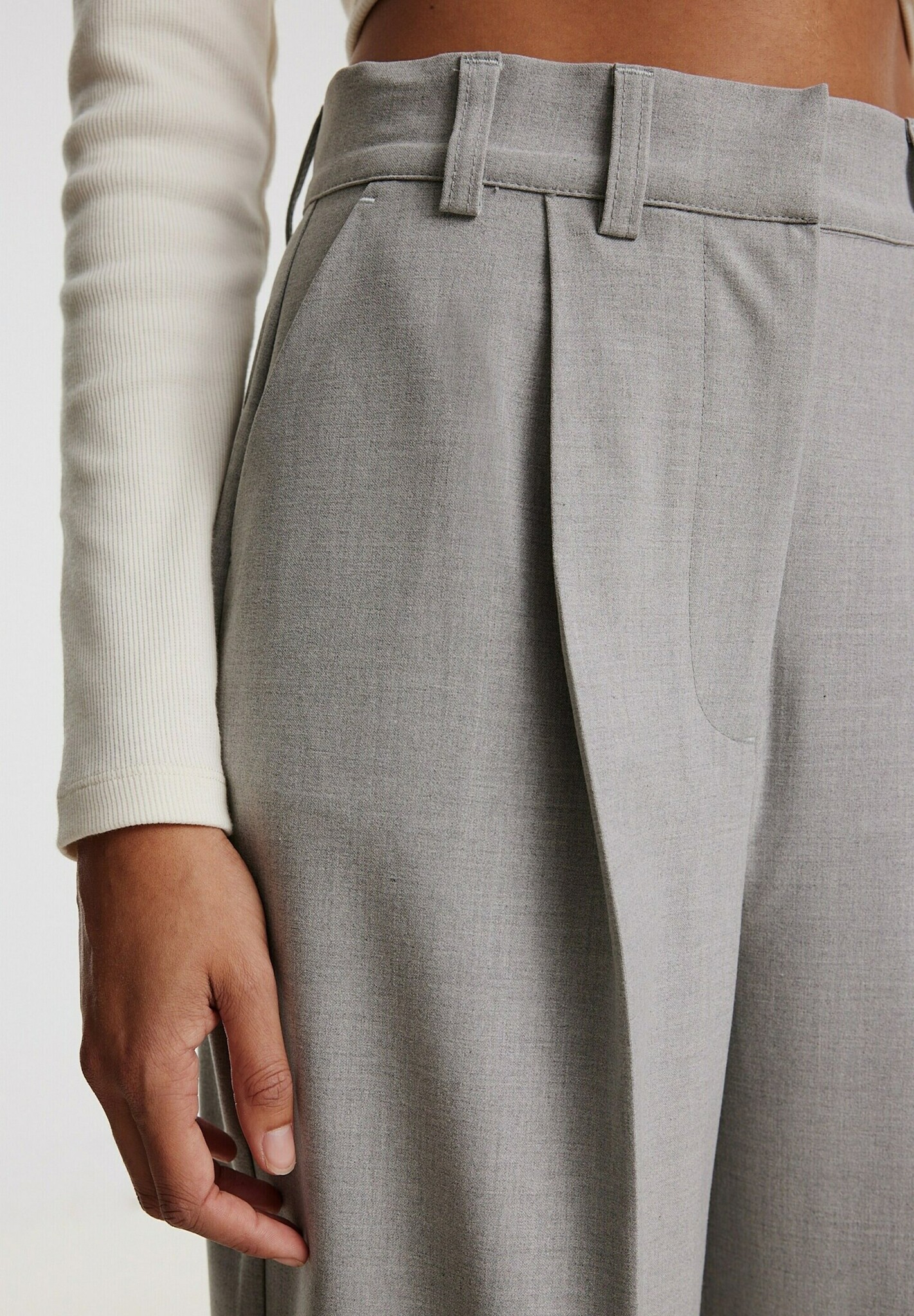 EDITED Kaj Trousers - Grey Melange