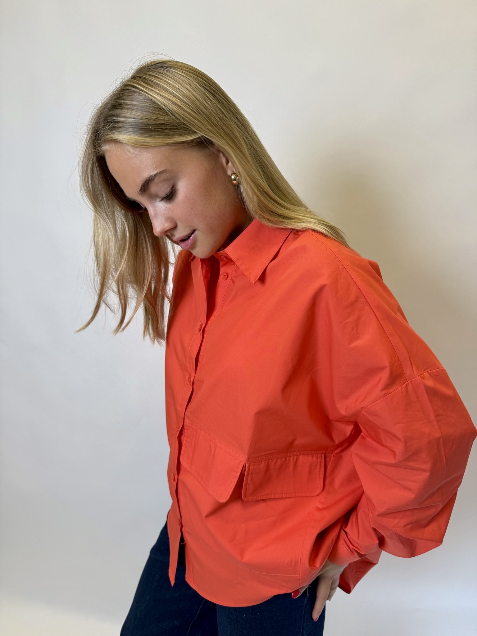 Sens Uniq Pocket Blouse Orange TU