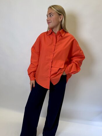 Sens Uniq Pocket Blouse Orange TU