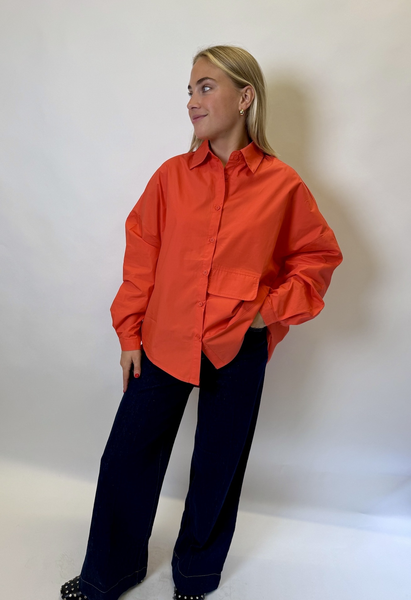 Sens Uniq Pocket Blouse Orange TU