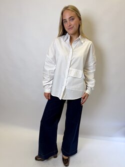 Sens Uniq Pocket Blouse Wit TU