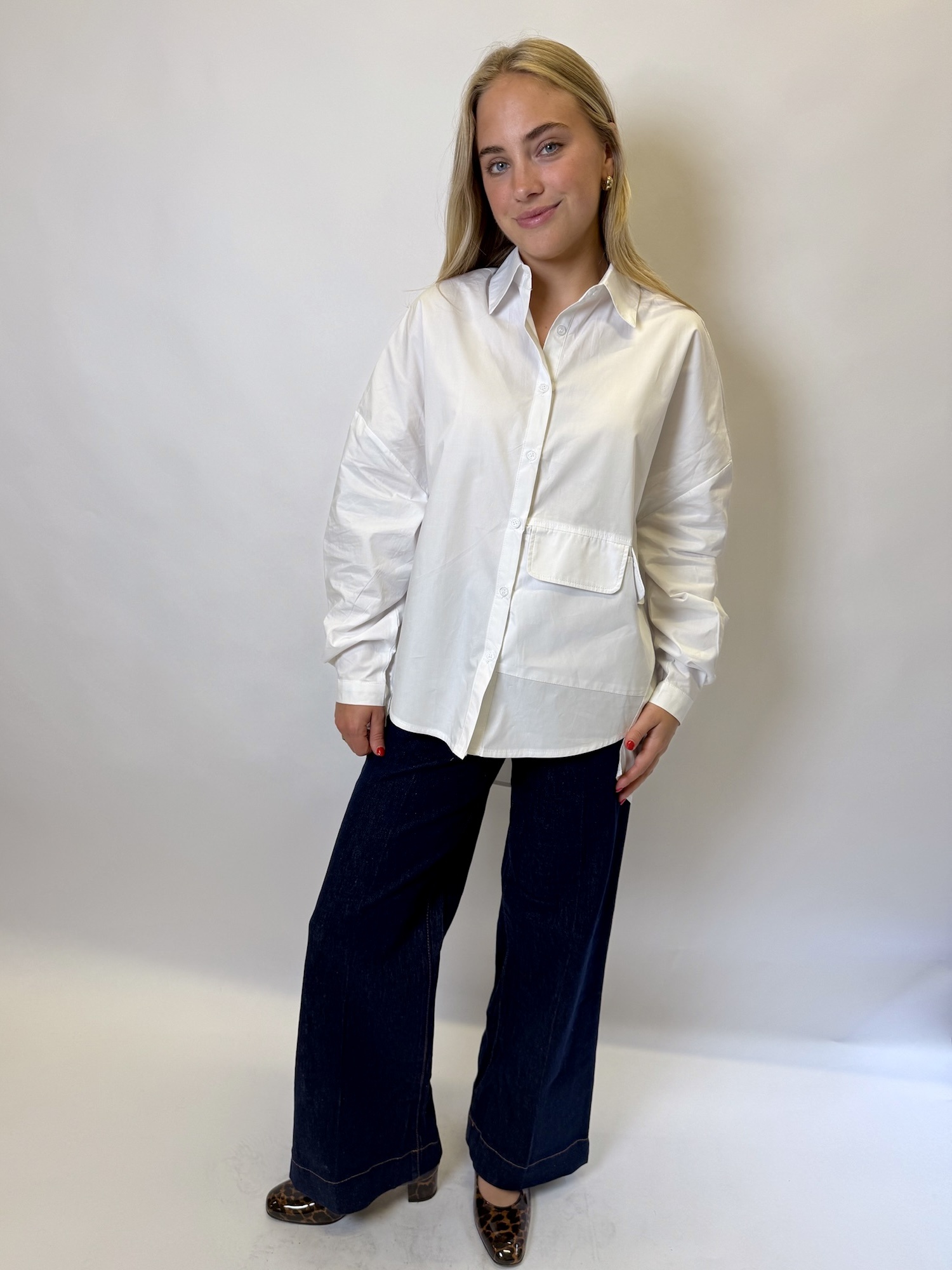 Sens Uniq Pocket Blouse White TU