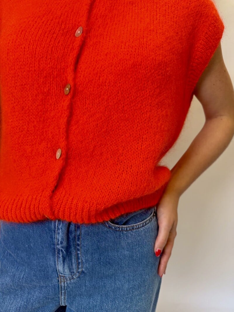 MM Lizette Cardigan Bright Orange