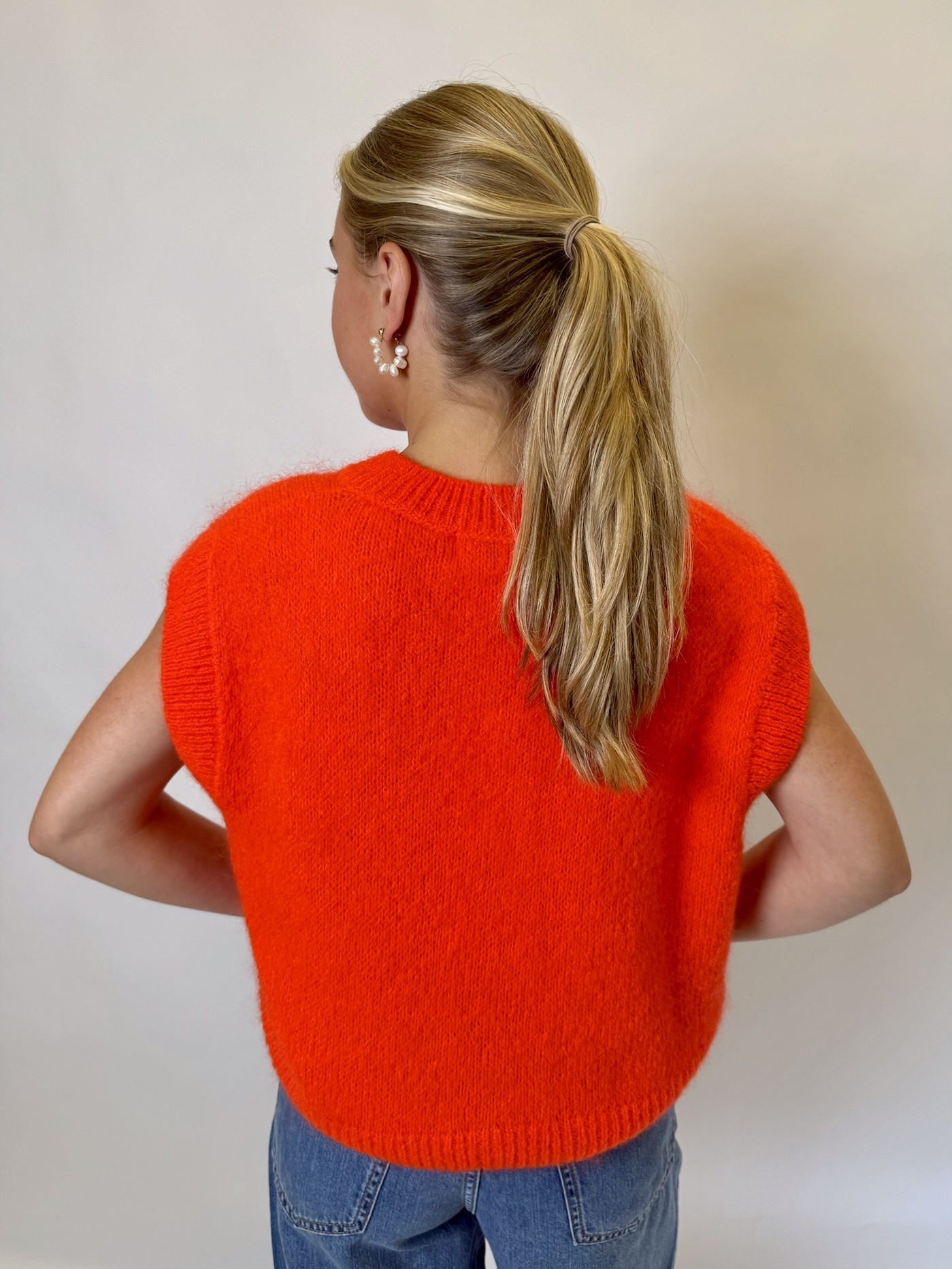 MM Lizette Cardigan Fel Oranje