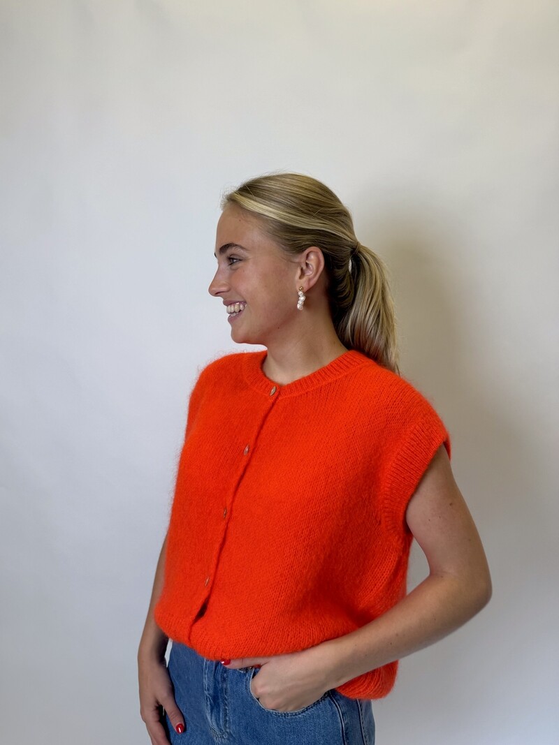 MM Lizette Cardigan Bright Orange
