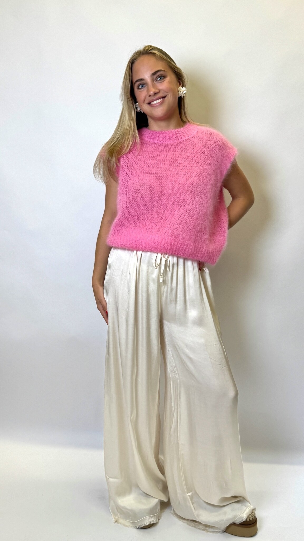 Mohair Debardeur Roze TU