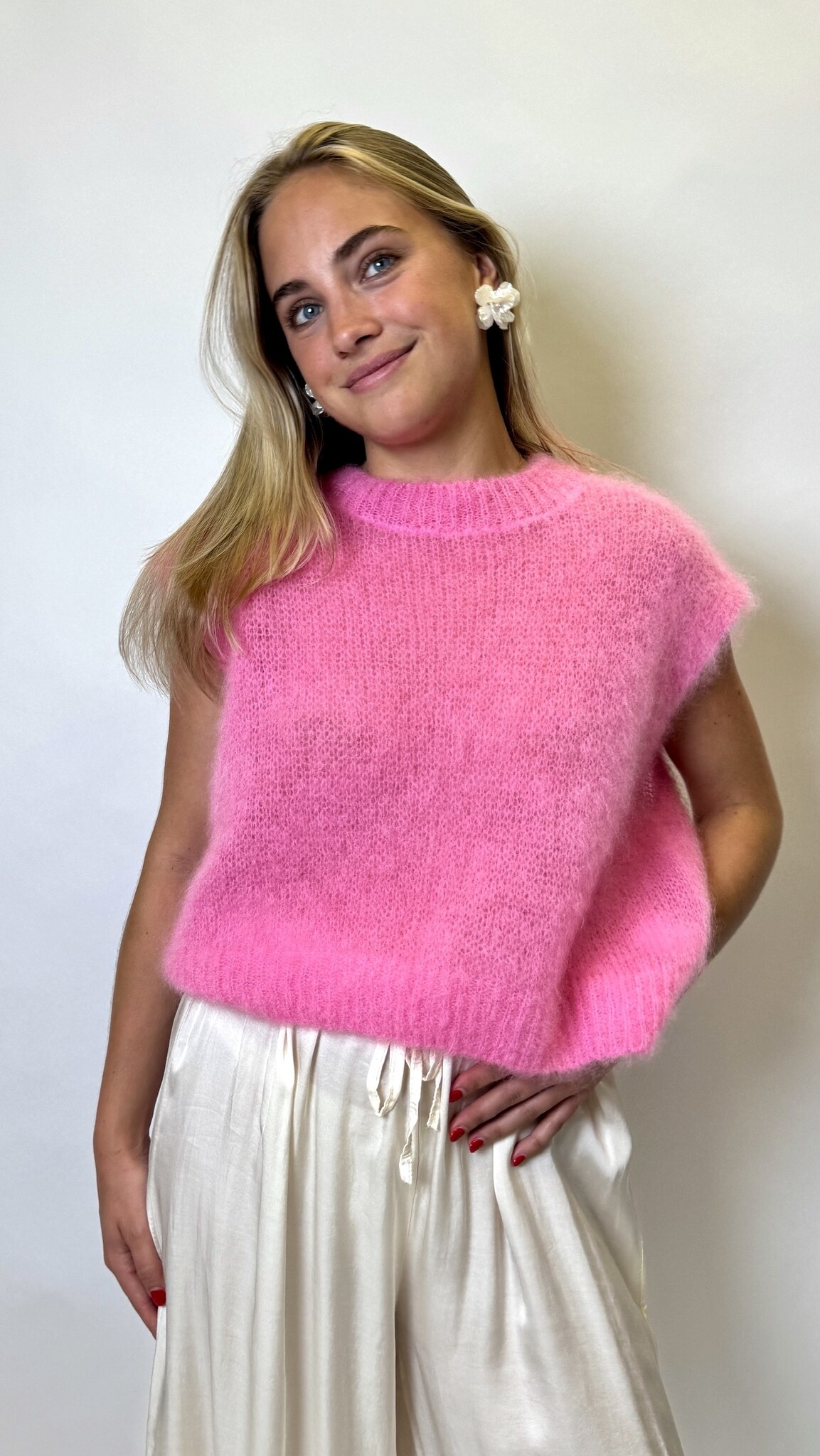 Mohair Debardeur Roze TU