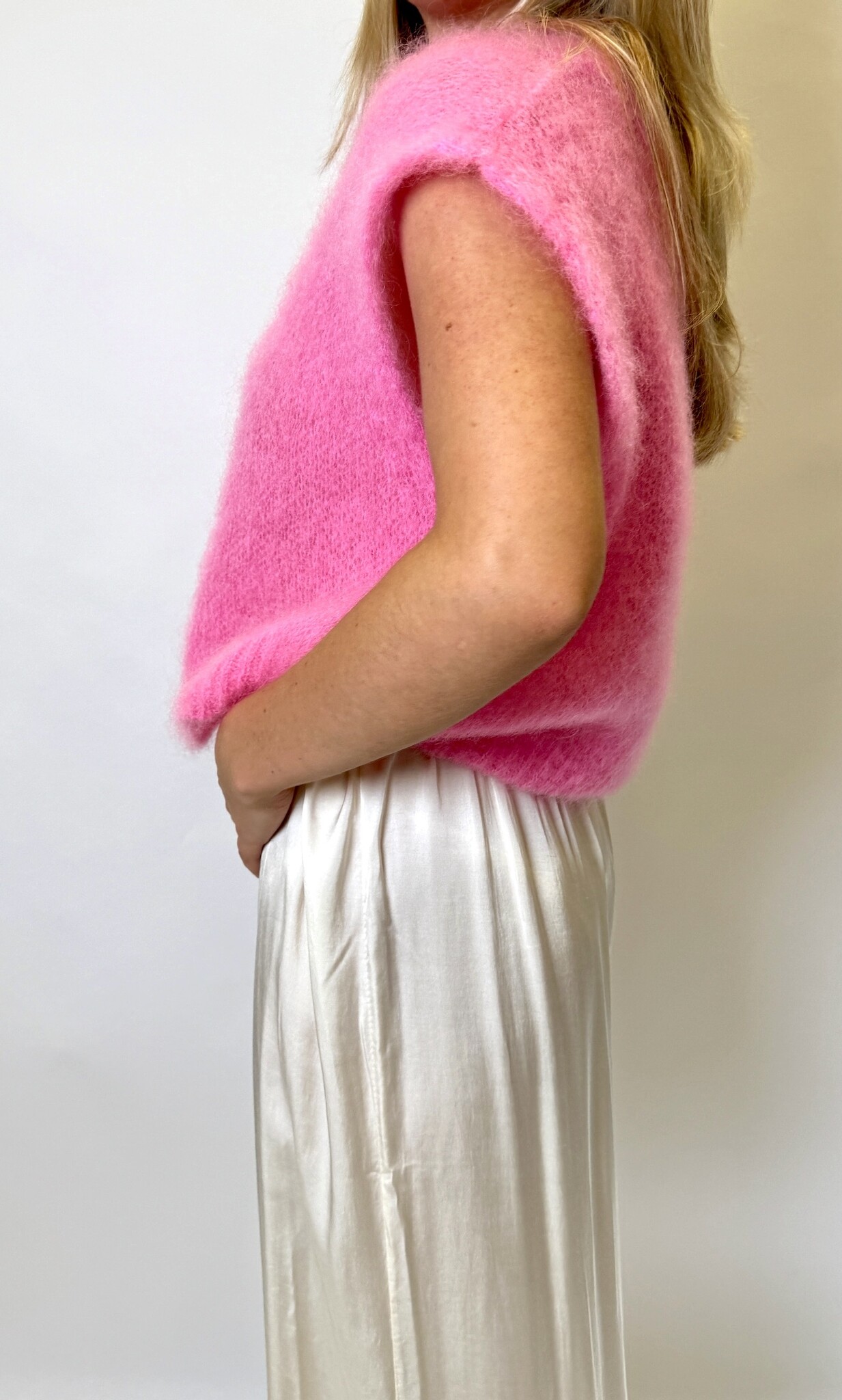 Mohair Debardeur Roze TU