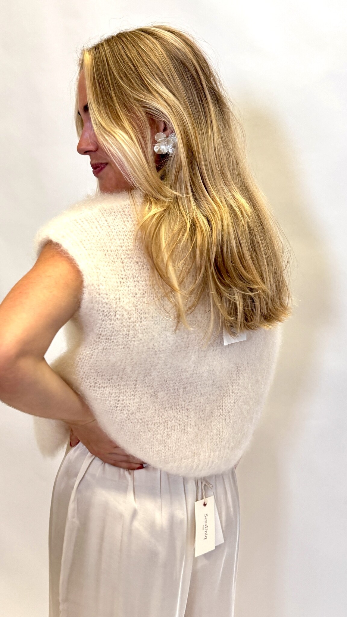 Mohair Debardeur Creme TU