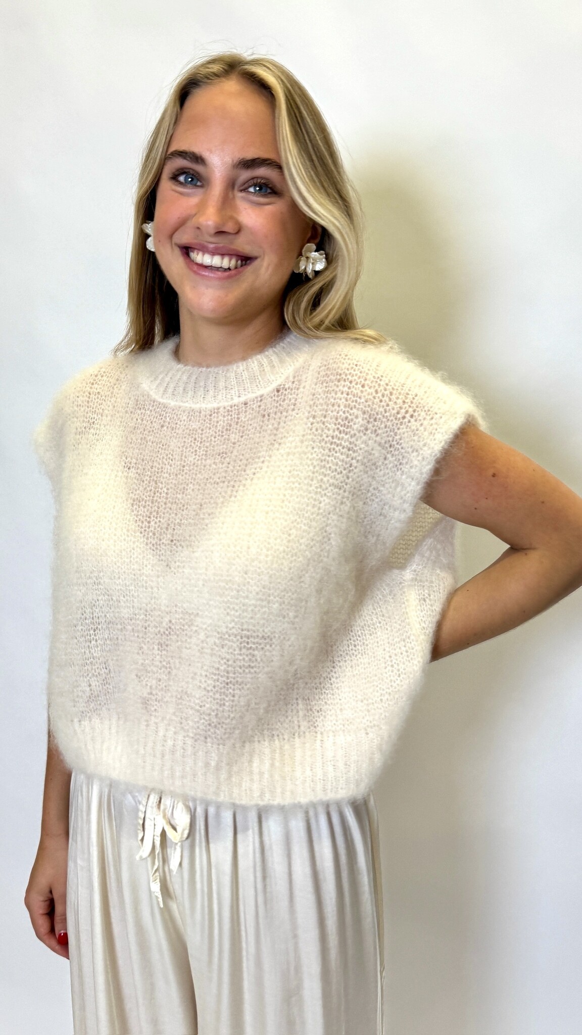 Mohair Debardeur Creme TU