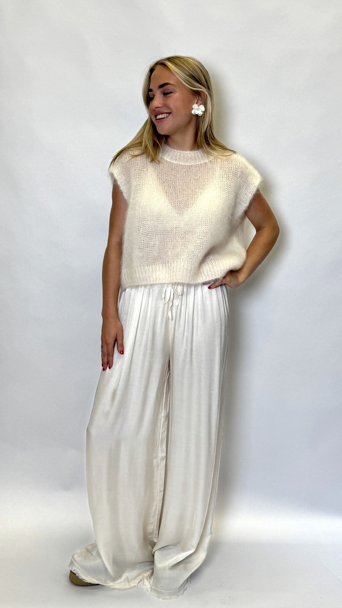 Mohair Debardeur Creme TU