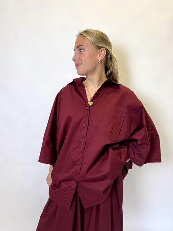 MM Yin Shirt Burgundy TU