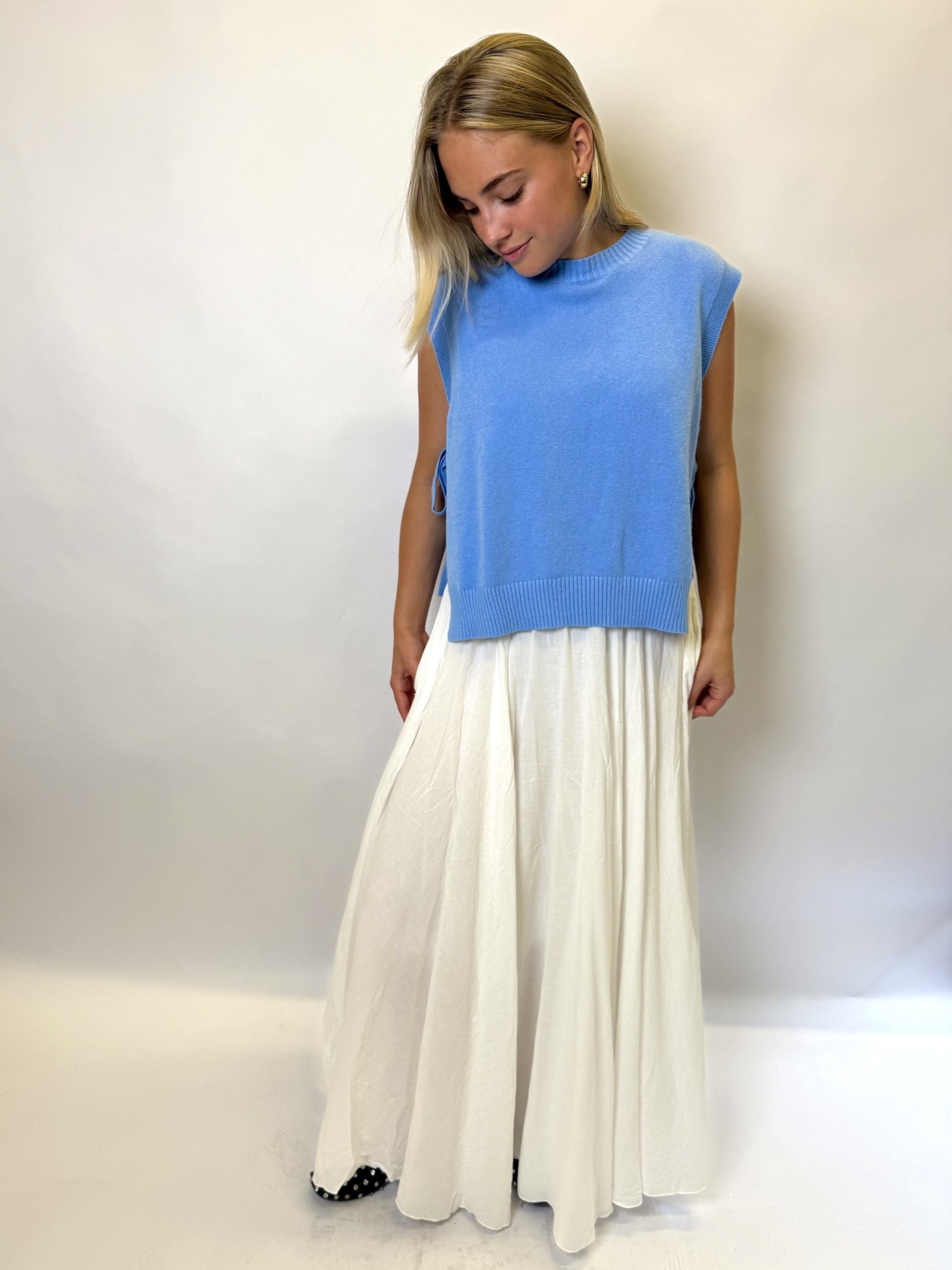 MM Flowy Maxi Skirt Blanc TU