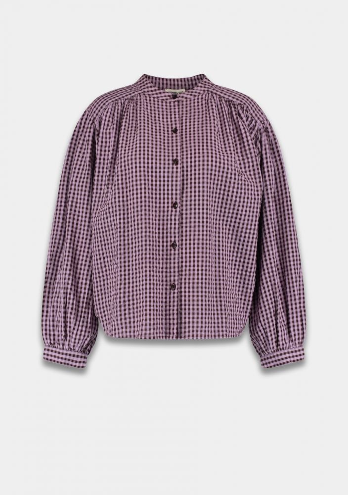 HARPER & YVE Felix Checkered  Blouse Purple
