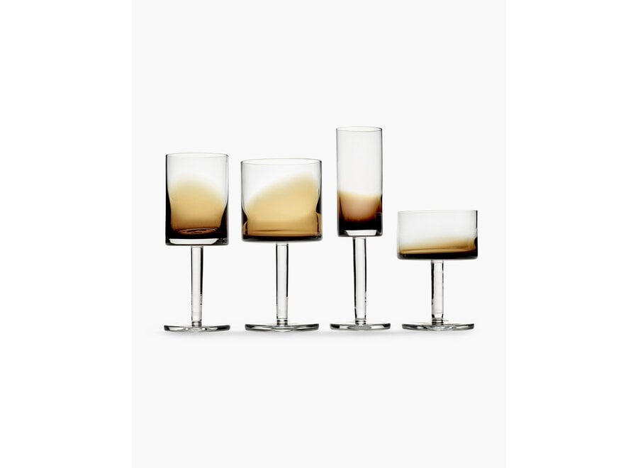 serax Zuma Lange Champagnecoupe Set van 4 Amber