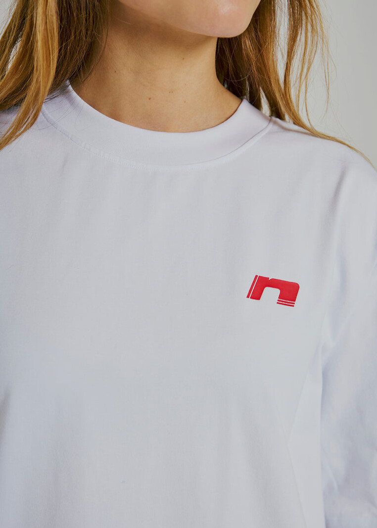 NORR Sanda Tee White with Red Print
