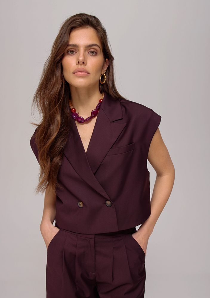 HARPER & YVE Esmee Gilet Burgundy
