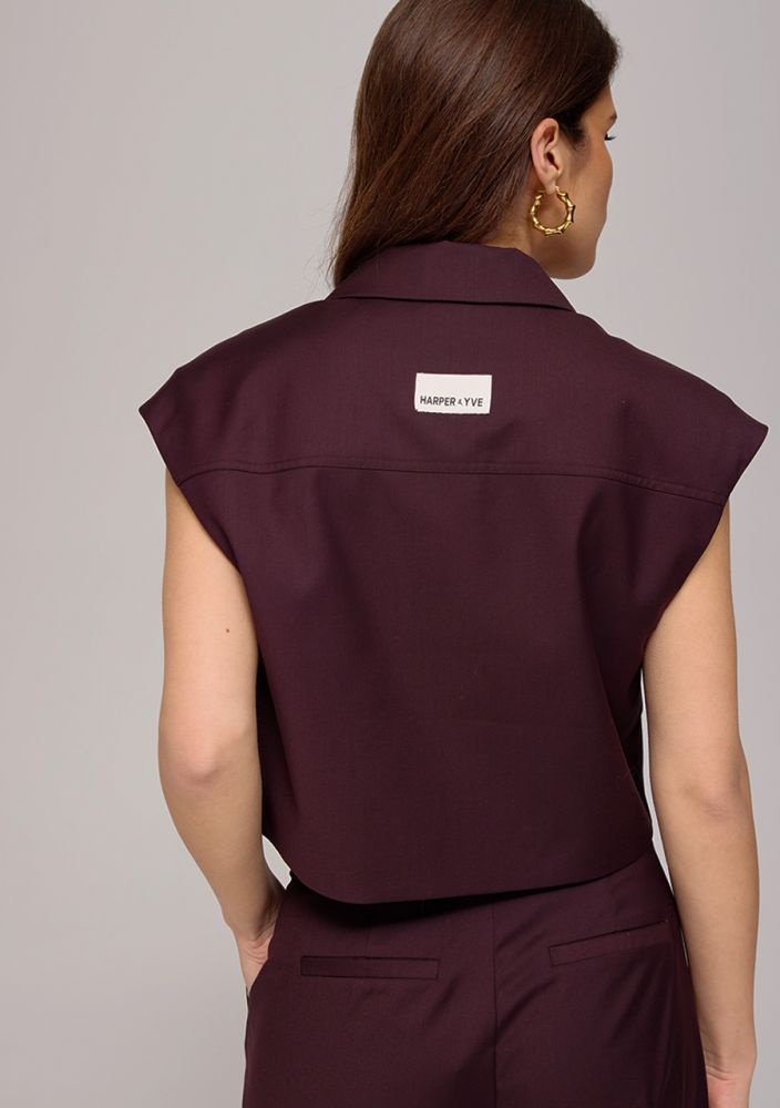 HARPER & YVE Esmee Gilet Burgundy