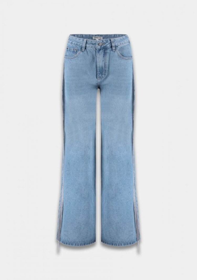 HARPER & YVE Mayro Pants Light Blue Fringes