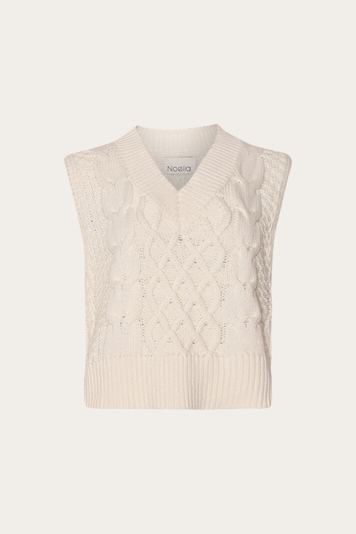 NOELLA Gio Knit Vest Ivoor