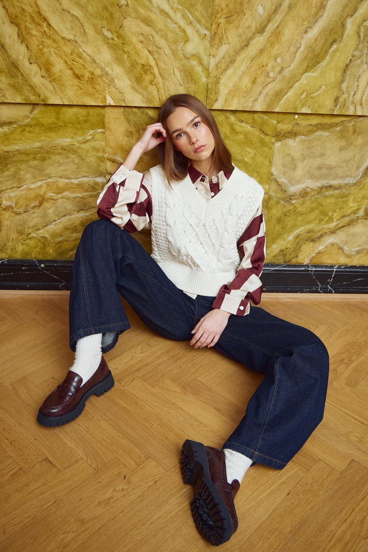 NOELLA Gio Knit Vest Ivory