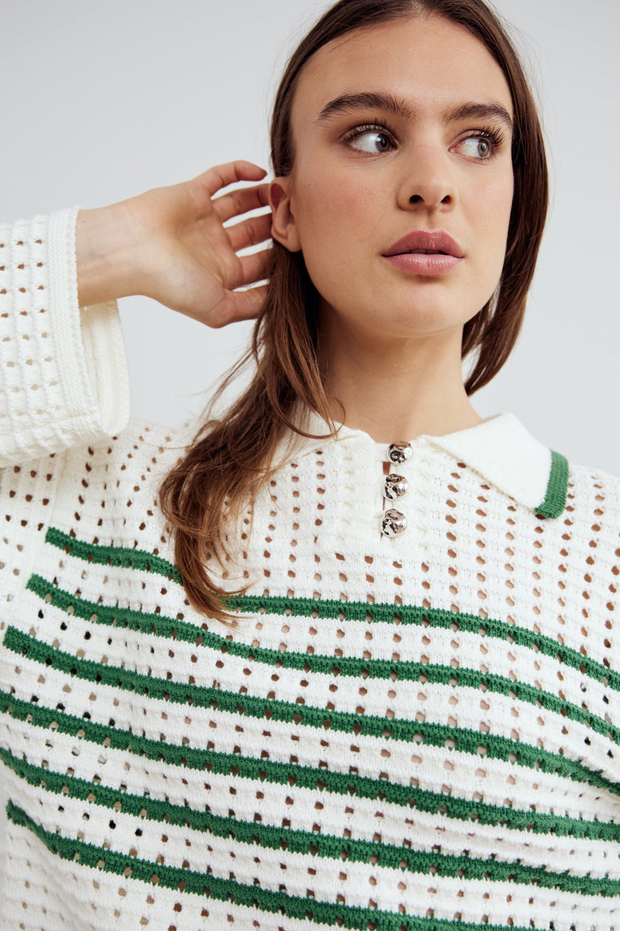 NOELLA Leen Knit Talani Green Stripe