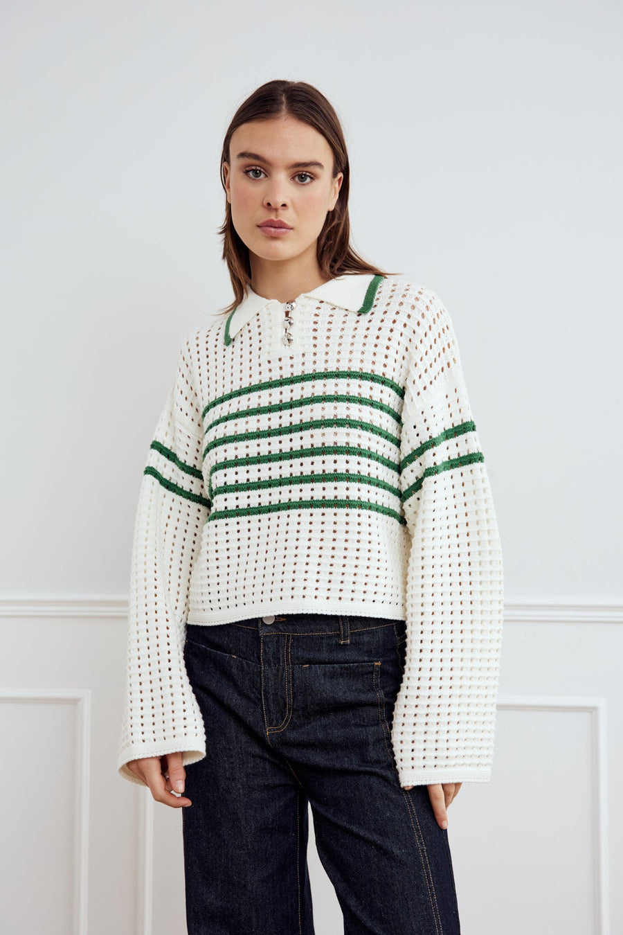 NOELLA Leen Knit Talani Green Stripe