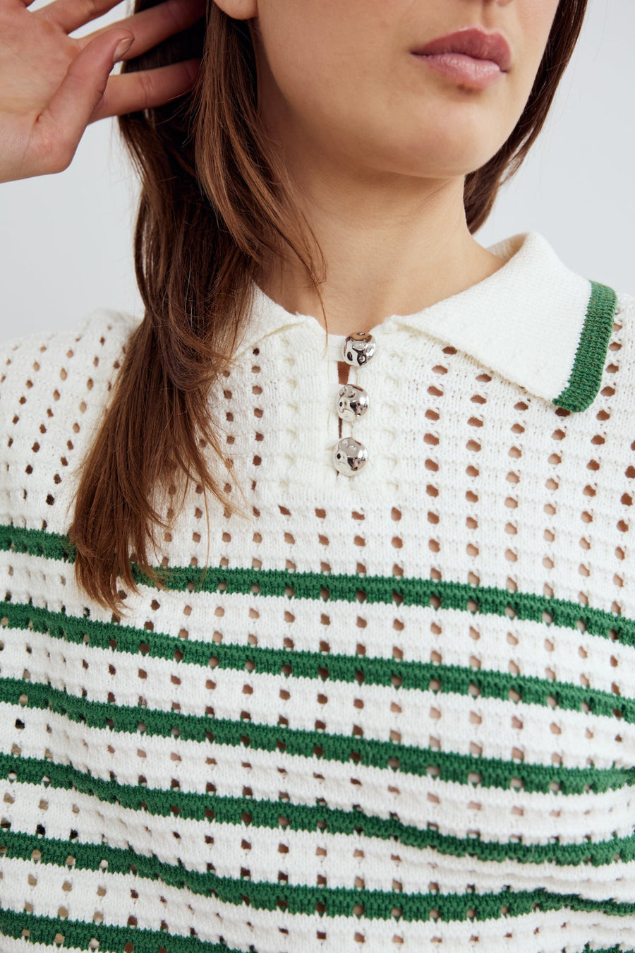 NOELLA Leen Knit Talani Green Stripe