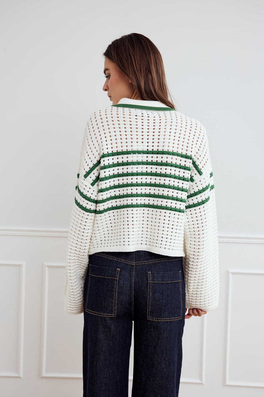 NOELLA Leen Knit Talani Green Stripe
