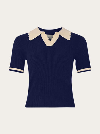 NOELLA Lilo Polo Knit Navy