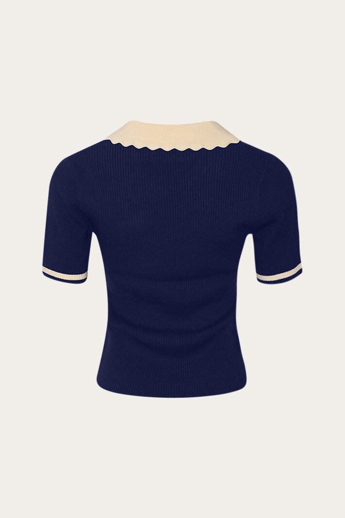 NOELLA Lilo Polo Knit Marineblauw