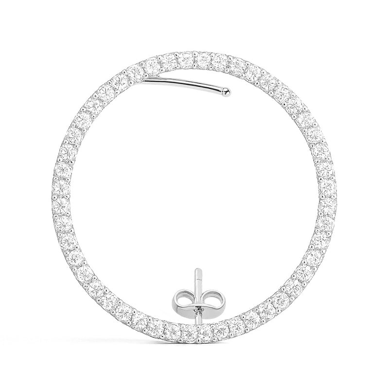 BILLION AVENUE KAY DIAMOND EARSTUD SILVER