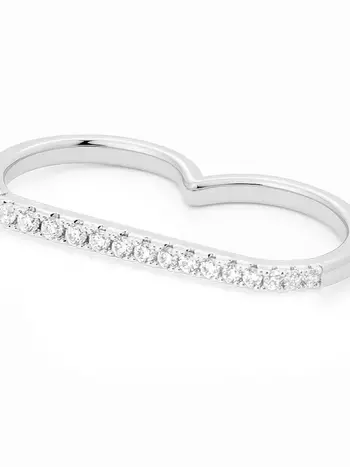 BILLION AVENUE Bari Diamond Ring Silver
