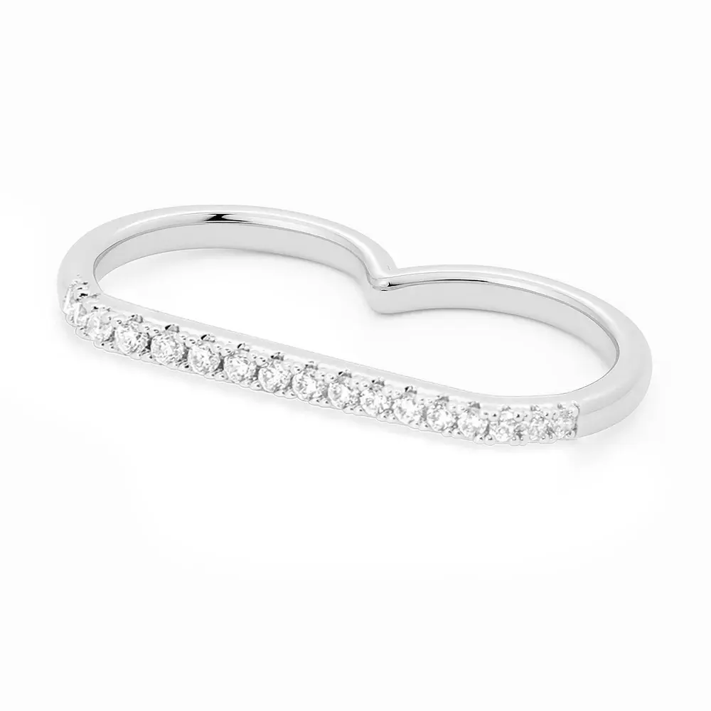 BILLION AVENUE Bari Diamond Ring Silver