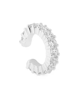 BILLION AVENUE Iris Diamond Earcuff Silver