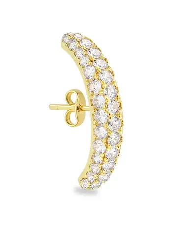 BILLION AVENUE Vif Diamond Earstud Gold