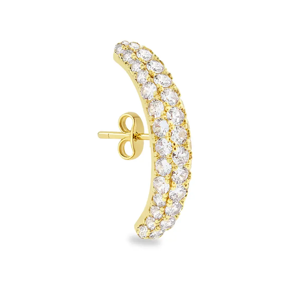 BILLION AVENUE Vif Diamond Earstud Gold