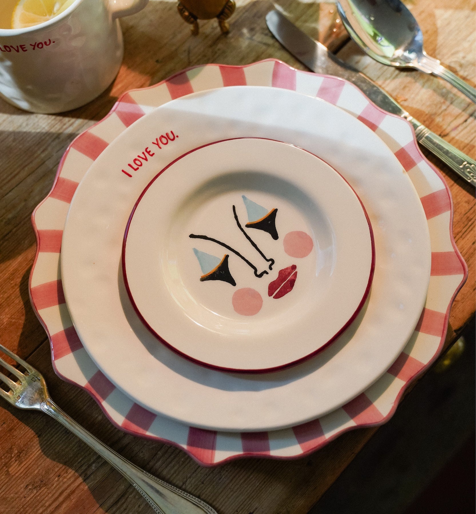 ANNA&NINA I Love You Breakfast Plate