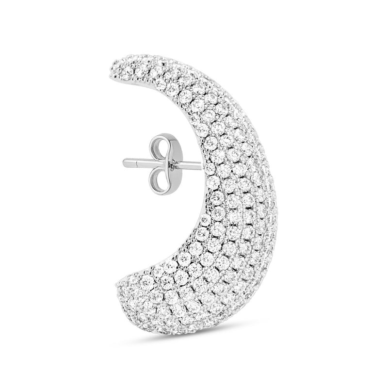 BILLION AVENUE Bulb Diamond Earstud Silver