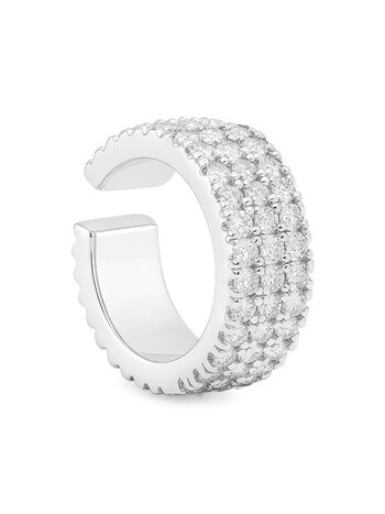 BILLION AVENUE Flat Diamond Earcuff Silver