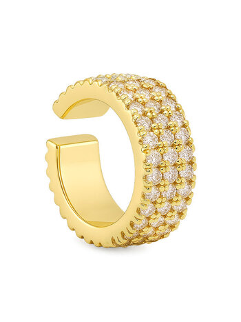 BILLION AVENUE Flat Diamond Earcuff Gold