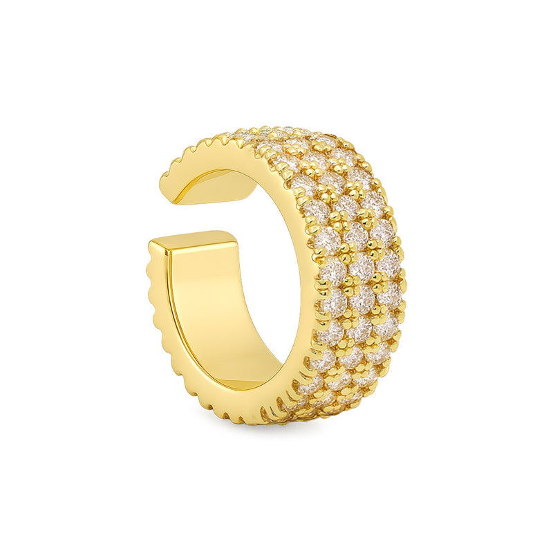 BILLION AVENUE Flat Diamond Earcuff Gold