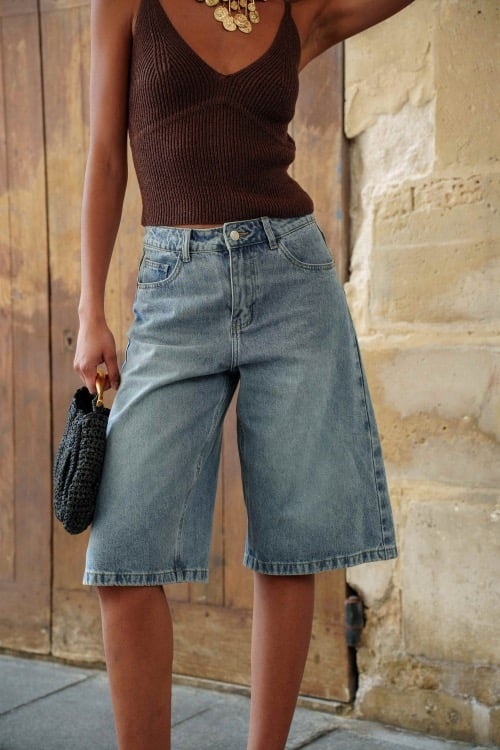 MM Serena Bermuda Light Wash Jeans