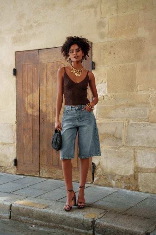 MM Serena Bermuda Light Wash Jeans